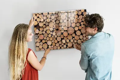 Tree Rings Magnetic Glass Dry Erase Board