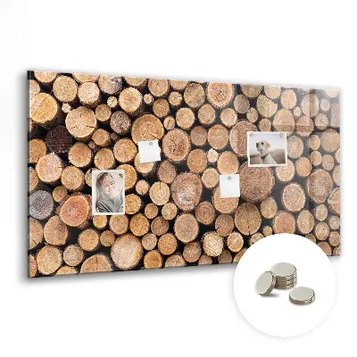 Tree Rings Magnetic Glass Dry Erase Board