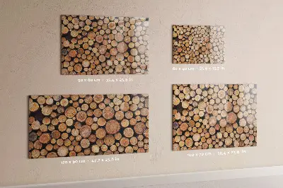 Tree Rings Magnetic Glass Dry Erase Board