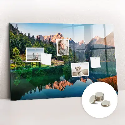 Lake landscape magnet board