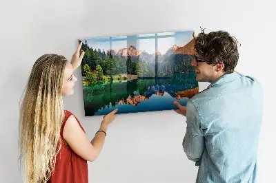 Lake landscape magnet board