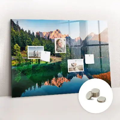 Lake landscape magnet board