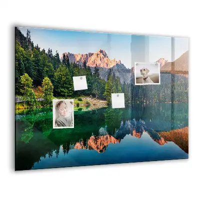 Lake landscape magnet board