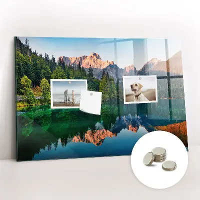 Lake landscape magnet board