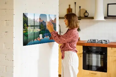 Lake landscape magnet board