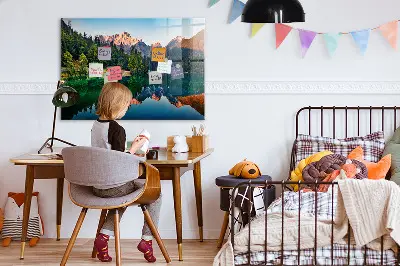 Lake landscape magnet board