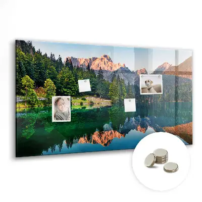 Lake landscape magnet board