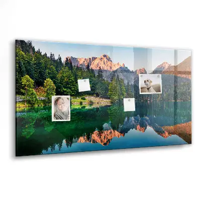 Lake landscape magnet board