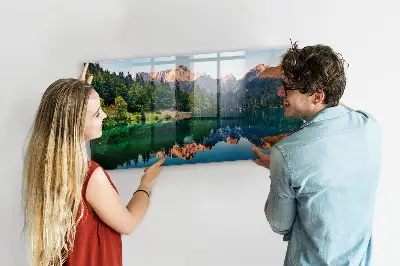 Lake landscape magnet board
