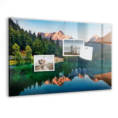 Lake landscape magnet board