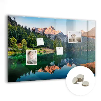 Lake landscape magnet board
