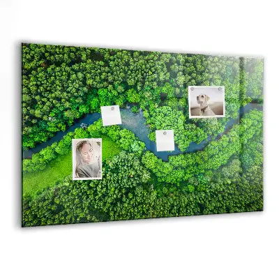 River in the forest magnetic board