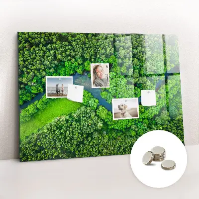 River in the forest magnetic board