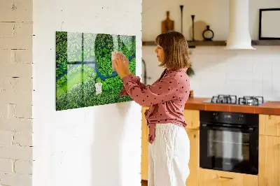 River in the forest magnetic board