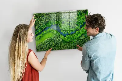 River in the forest magnetic board