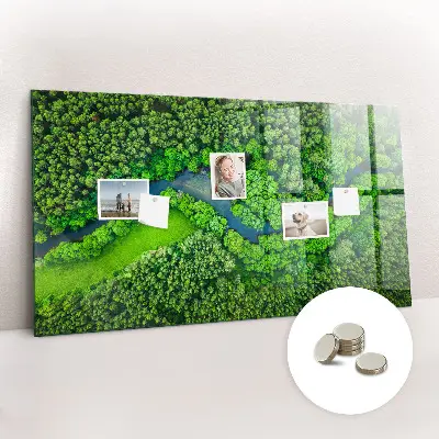 River in the forest magnetic board