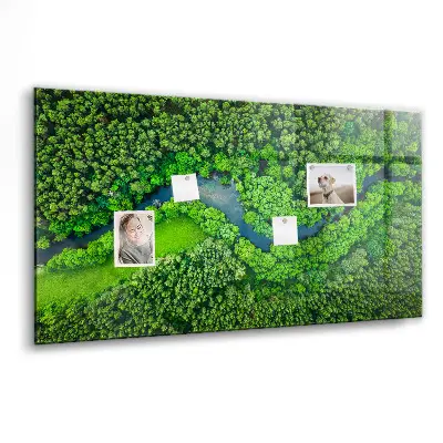 River in the forest magnetic board