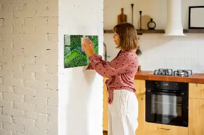 River in the forest magnetic board