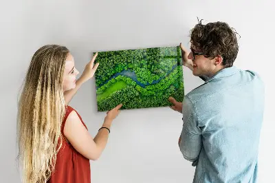 River in the forest magnetic board