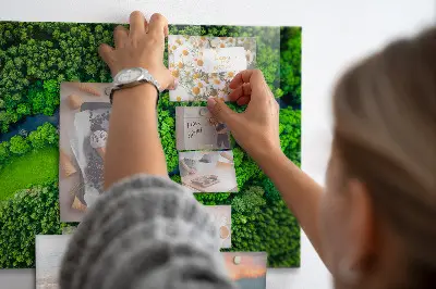 River in the forest magnetic board