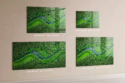 River in the forest magnetic board