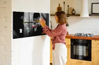 Magnetic Positive World Map Wall Board