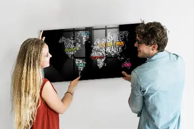 Magnetic Positive World Map Wall Board