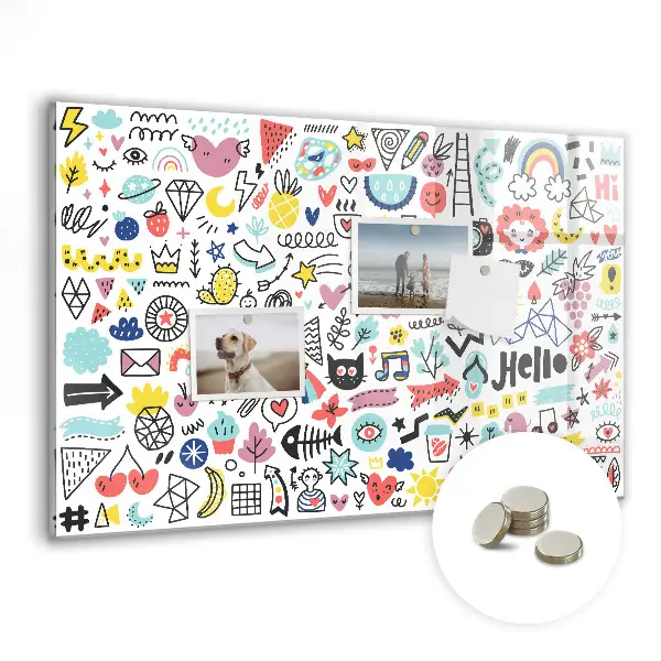 Magnetic glass dry erase board Pictures sketches