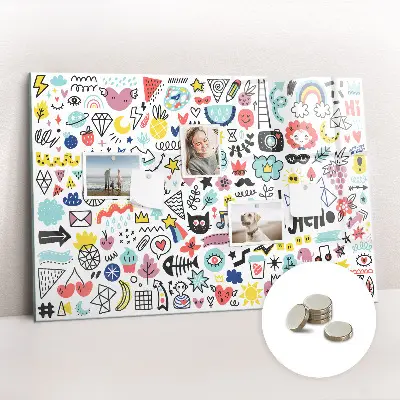Magnetic glass dry erase board Pictures sketches