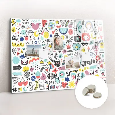 Magnetic glass dry erase board Pictures sketches