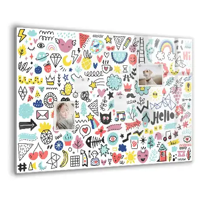 Magnetic glass dry erase board Pictures sketches