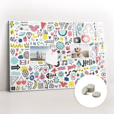 Magnetic glass dry erase board Pictures sketches
