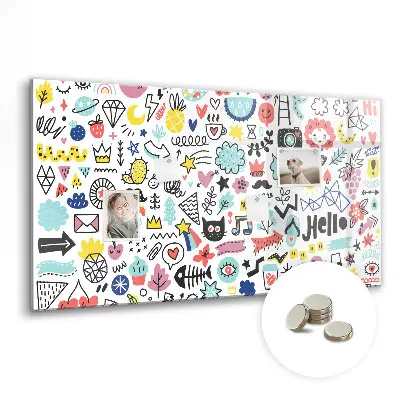 Magnetic glass dry erase board Pictures sketches