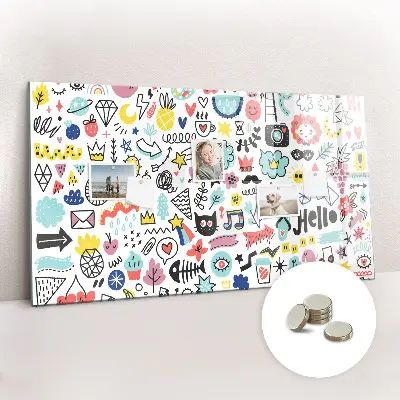 Magnetic glass dry erase board Pictures sketches