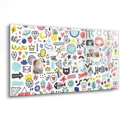 Magnetic glass dry erase board Pictures sketches