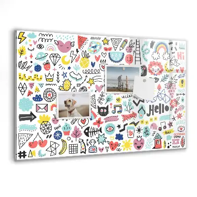 Magnetic glass dry erase board Pictures sketches