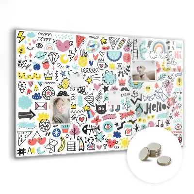 Magnetic glass dry erase board Pictures sketches