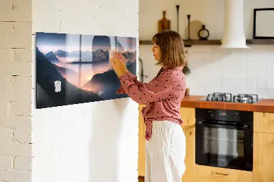 Mountain peaks landscape magnet board