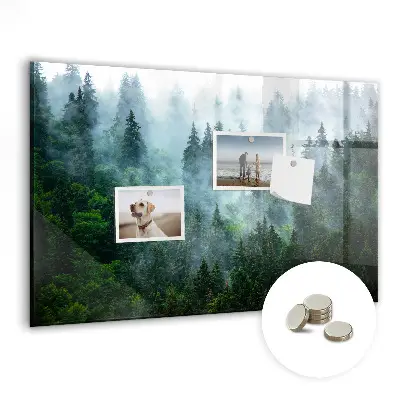 Misty forest magnetic wall board