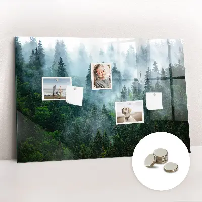 Misty forest magnetic wall board