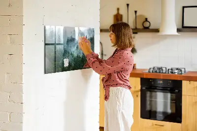 Misty forest magnetic wall board