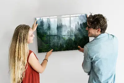 Misty forest magnetic wall board