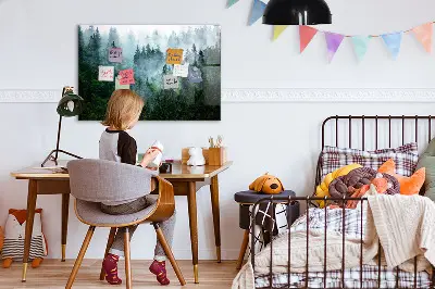 Misty forest magnetic wall board