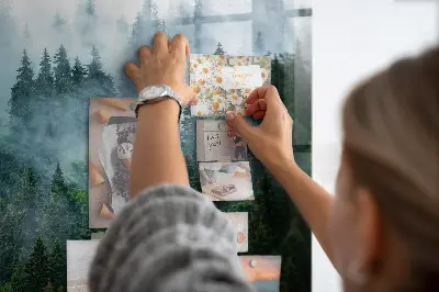 Misty forest magnetic wall board