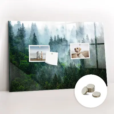 Misty forest magnetic wall board