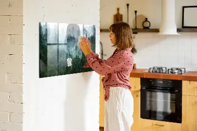 Misty forest magnetic wall board