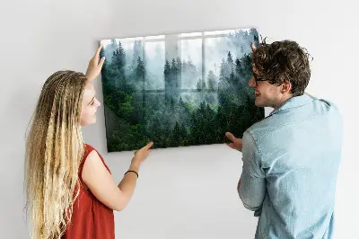 Misty forest magnetic wall board