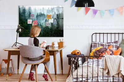 Misty forest magnetic wall board