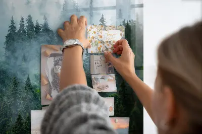 Misty forest magnetic wall board