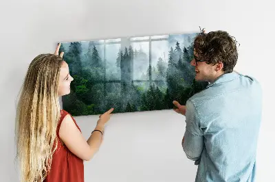 Misty forest magnetic wall board